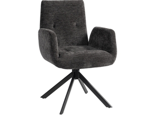 Fauteuil fixe pivotant  TCQPZ  Polyester noir vendu A l'unité