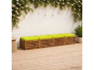 Lot de 4 coussins de siège, coussins d'assise soest 100 % polyester vert vif. Cf60640