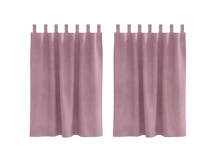 Lot de 2 rideaux, rideaux de fenêtre rose foncé 140 x 140 cm velours cf44105