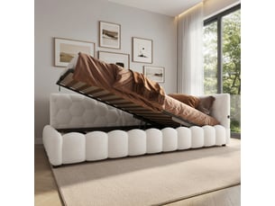 Lit coffre 90x200 cm coloris rose