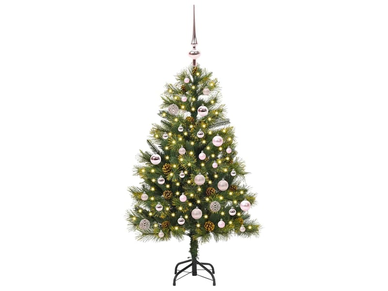 Sapin de noël artificiel, arbre de noël avec branches pliables et cônes 150 cm shl5936 - Conforama C