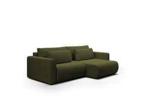 Canapé d'angle convertible 5 places welly vert olive