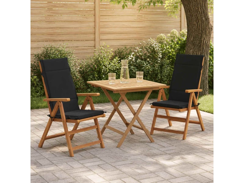 Lot de 2 coussins de chaise à dossier haut gemert noir cf59277 - Conforama B