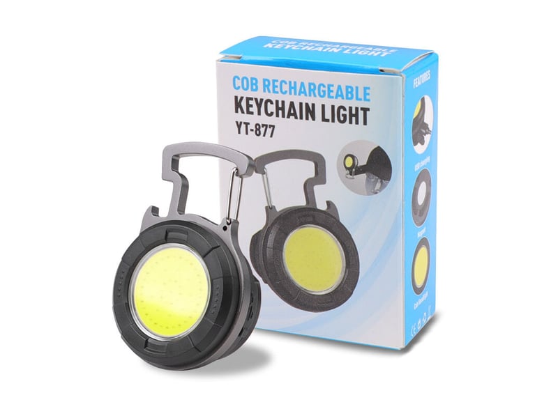  Cob multi-fonction mini porte-clés lumière travail lumière voiture réparation lumière ménage lampe de poche d'urgence 7.552.5cm  - Conforama D