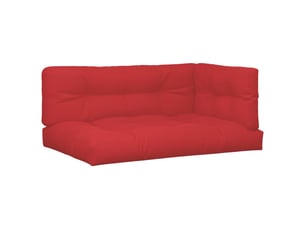 Lot de 7 coussins de palette, coussins de canapé rouge tissu cf59754