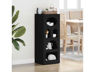 Buffet - bahut - meuble de rangement elst noir 40 x 35 x 100,5 cm bois d'ingénierie