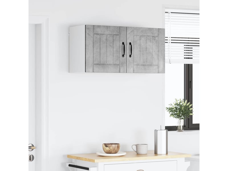  Armoire de cuisine gris béton 80x31x40cm bois d'ingénierie shl9606  - Conforama D