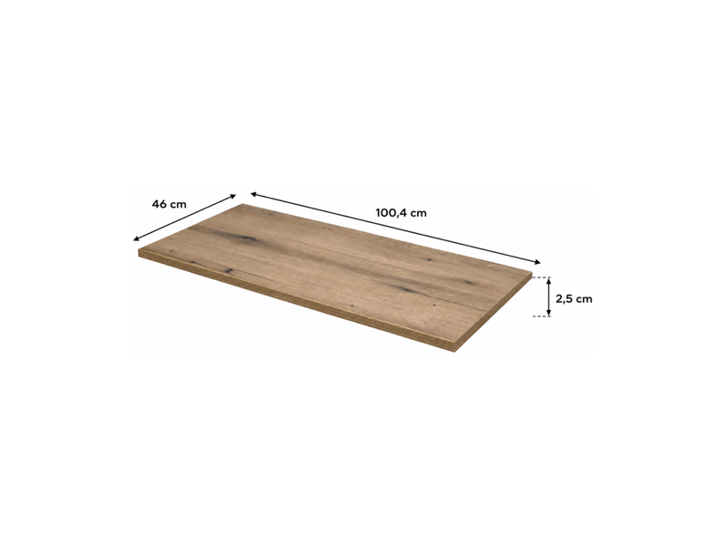  Plan pour vasque icon 100cm effet chêne coast evoke oak 100x46cm  - Conforama C