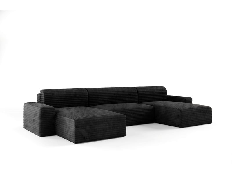 Canapé d’angle coco u avec fonction de couchage couleur : tilia 100 - Conforama C