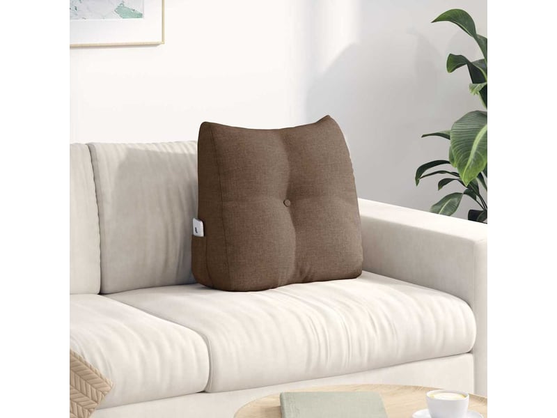 Coussin de dos, coussin de dossier marron 45 x 24 x 50 cm tissu cf54807 - Conforama B