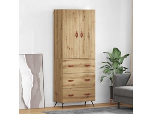 Buffet - haut armoire chêne artisanal 69,5 x 34 x 180 cm