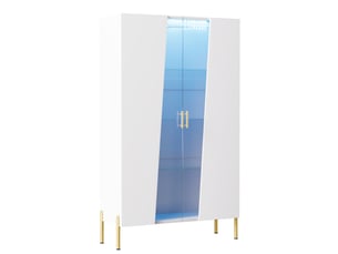Vitrine coloris blanc 3 étagère(s) <strong>BIQZUYA</strong> <strong></strong> - 72 cmx145 cm