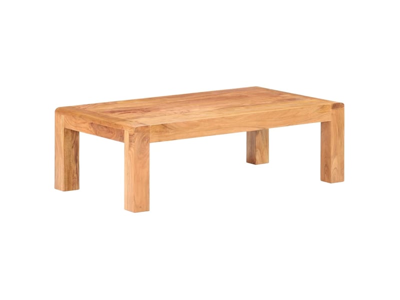  Table basse rectangulaire | table de salon 110x60x35 cm bois d'acacia massif et finition miel  - Conforama A