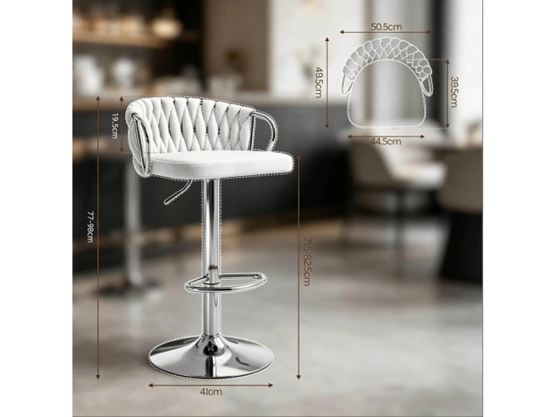  Lot de 2 tabourets de bar pivotants et réglables en velours noir  - Conforama E