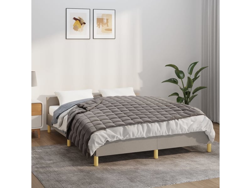 Couverture lestée adulte gris 135x200 cm 6 kg tissu shl75283 - Conforama B