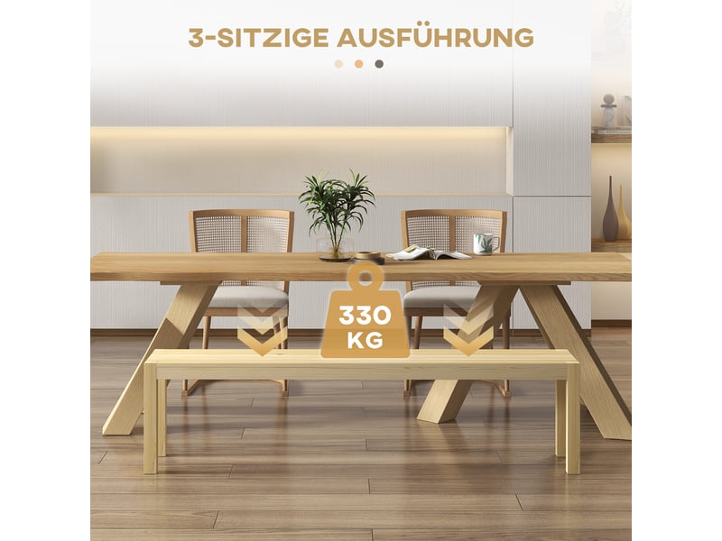  Banc en pin 175 x 33 x 45 cm  - Conforama D