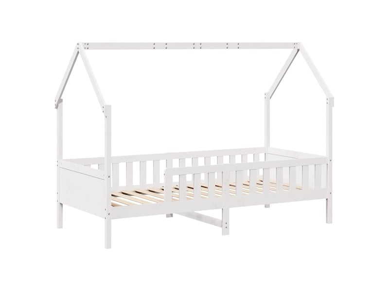  Cadre de lit d'enfants - lit jeune forme de maison sans matelas pin  - Conforama C