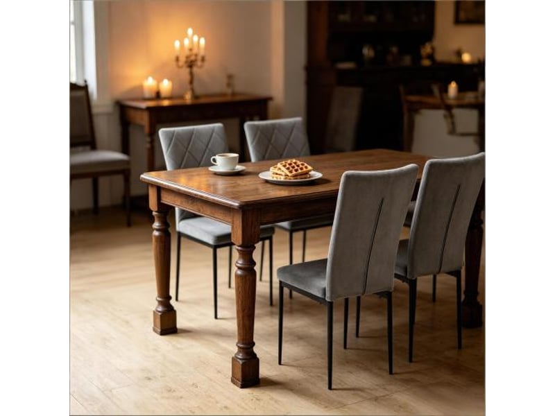  Chaises élégantes - lot de 4, polyvalentes: cuisine, salle à manger, salon, bureau, réception et attente  - Conforama E