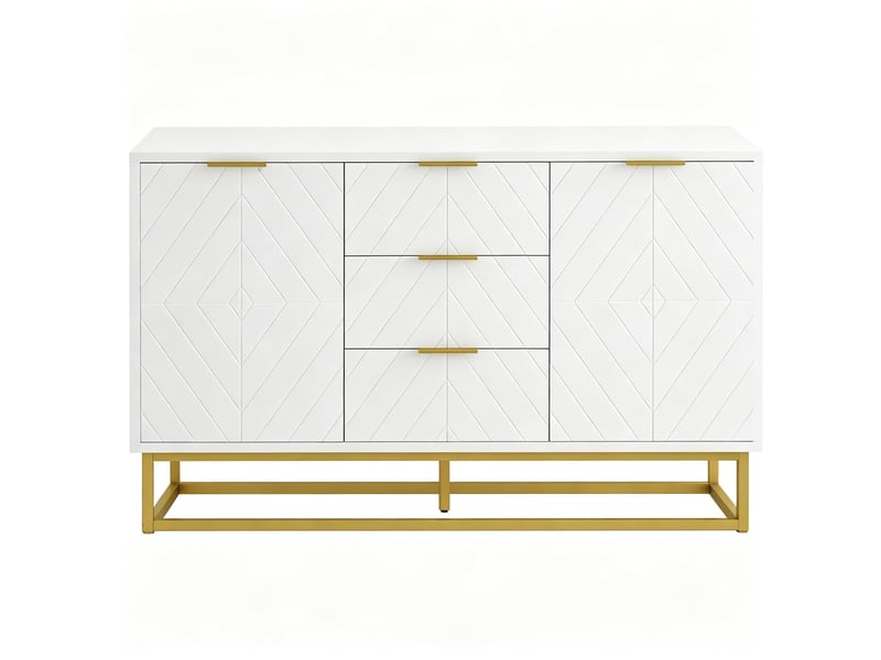 Buffet rangement modèle modern, avec tiroirs et portes, commode multifonction 1 pièce - Conforama A