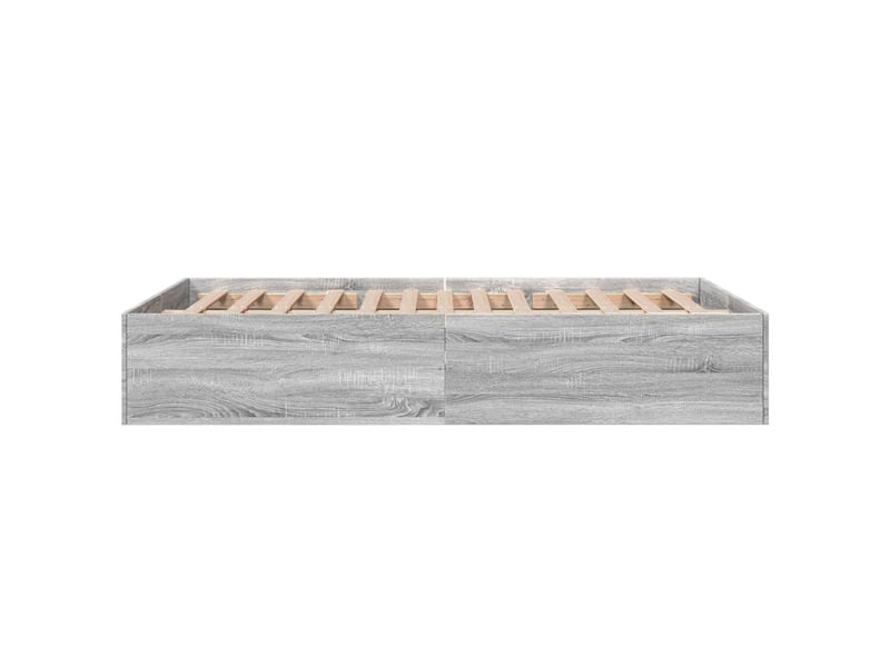  Lit double- lit adulte -  cadre de lit sans matelas sonoma gris 120x190 cm  - Conforama D