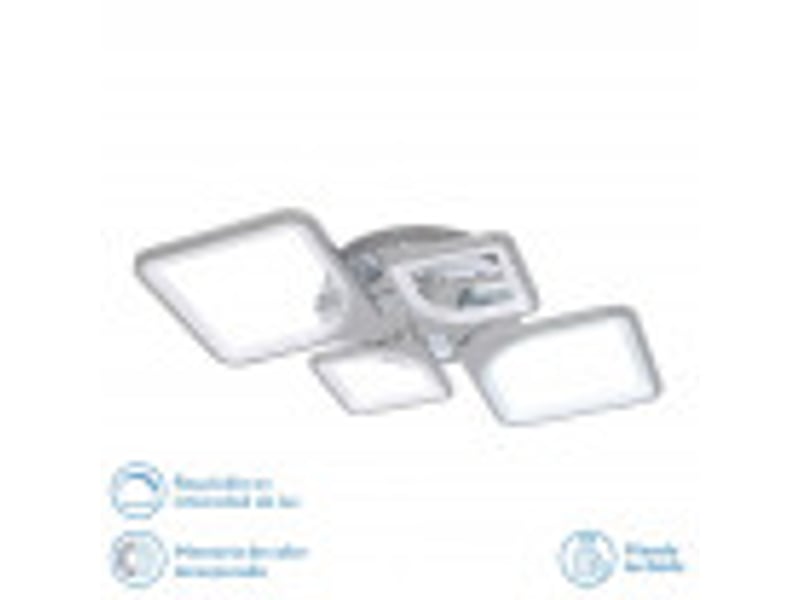  Fabrilamp elara, plafonnier, moderne, led, 86 w, 11610 lm, 3000-4000-6500 k, chromé, 9 x 76 x 46 cm 172684020 - Conforama B