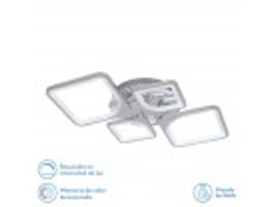 Fabrilamp elara, plafonnier, moderne, led, 86 w, 11610 lm, 3000-4000-6500 k, chromé, 9 x 76 x 46 cm