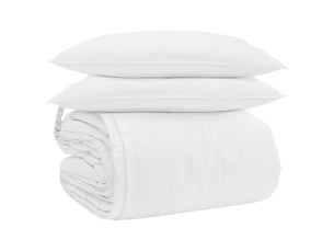 Ensemble de duvet avec oreiller 3 pièces - couette blanc plume de canard