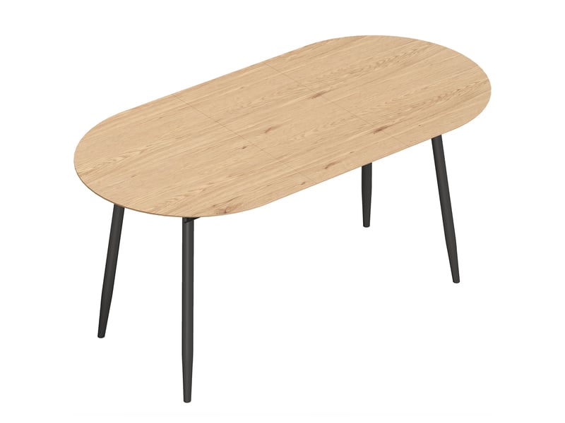 Table à manger extensible ovale 4-6 pers. Design industriel - Conforama A