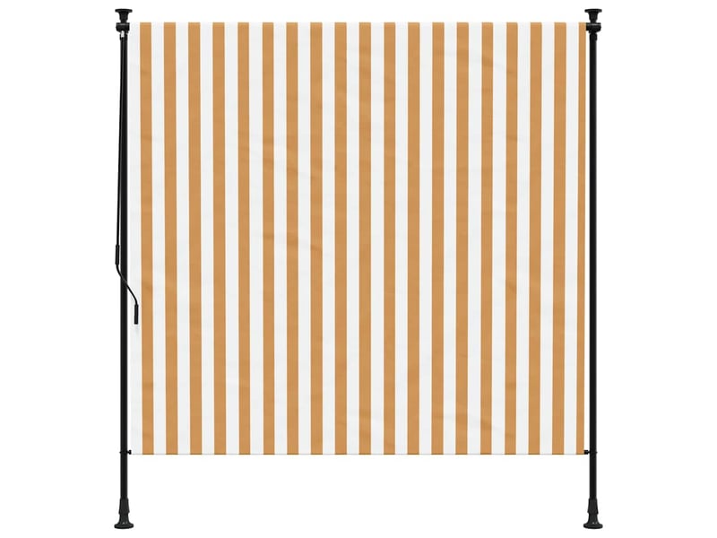  Store enrouleur, store roulant d'extérieur orange et blanc 150x270cm tissu acier cf47436  - Conforama C