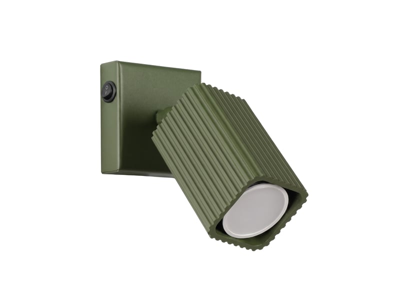  Applique rayo vert olive avec interrupteur aluminium moderne 16x8x16cm SL.3175 - Conforama A
