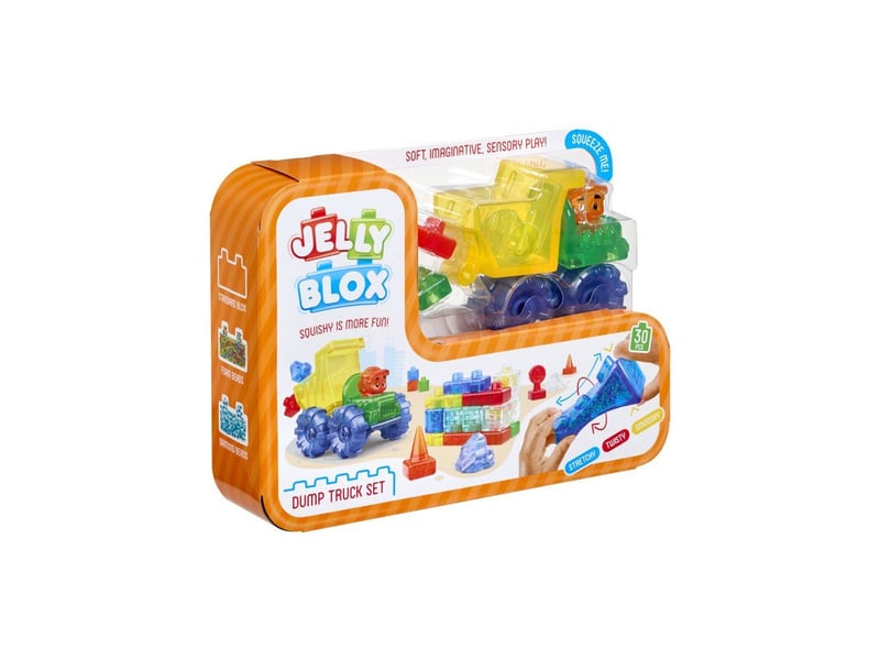  Blocs sensoriels camion benne 30 pieces avec mini ouvrier et accessoires GOL8720077371811 - Conforama C