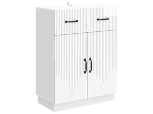 Buffet - bahut - meuble de rangement blanc brillant 66 x 34,5 x 87 cm bois d'ingénierie