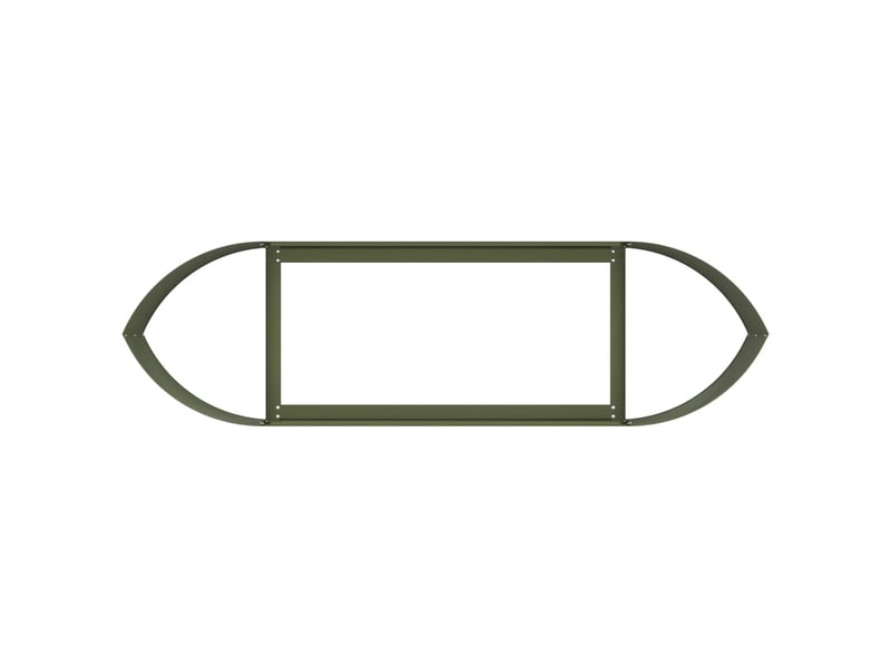  Jardinière - jardin surélevé vert olive 140 x 40 x 40 cm acier  - Conforama E