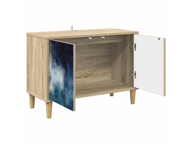  Meuble tv - banc tv - meuble de rangement raalte 69 x 33 x 50 cm sonoma bois d'ingénierie  - Conforama C