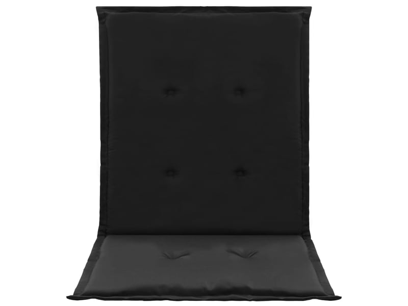  Lot de 2 coussins de chaise de jardin 100% polyester noir 100 x 50 x 3 cm dec021688  - Conforama D