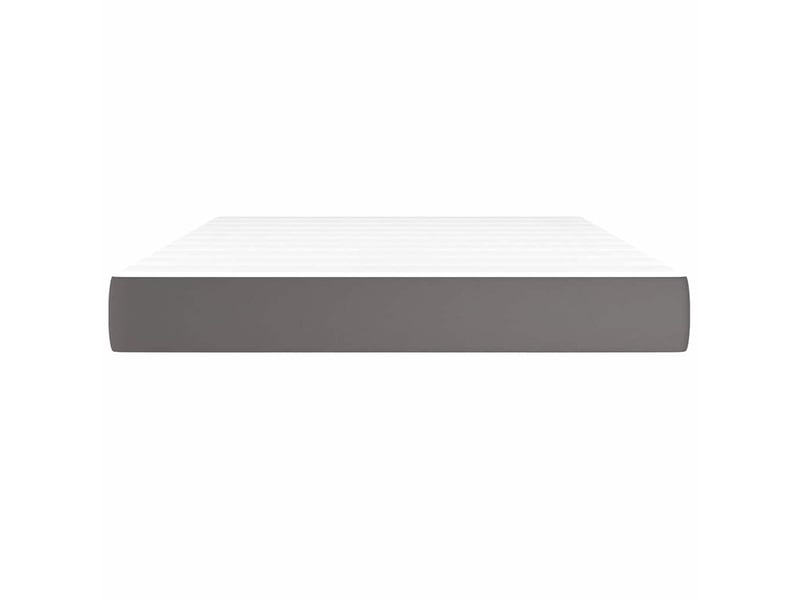  Matelas de lit à ressorts ensachés fermeté moyenne gris 140x200x20cm similicuir  - Conforama C