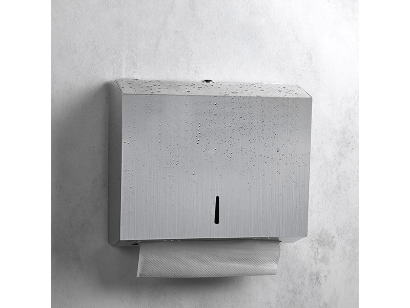  Distributeur d'essuie-mains mural en acier inoxydable avec serrure, distributeur de mouchoirs grande capacité,argent  - Conforama D