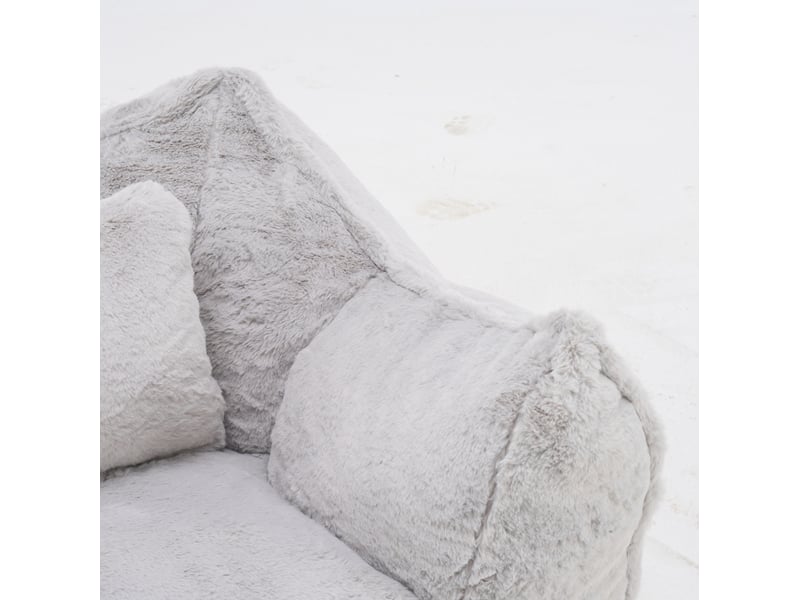  Fauteuil poire géant 123x97x73 cm – gris – coussin inclus, mousse haute densité et confort  - Conforama E