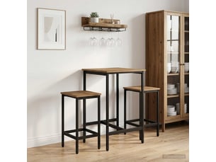 Lot de 2 tabouret de bar, chaise de bar chêne artisanal 40x32x74 cm shl46238