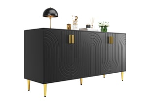 Buffet 4 porte(s)  2 tiroir(s)   - 152 cm coloris noir 