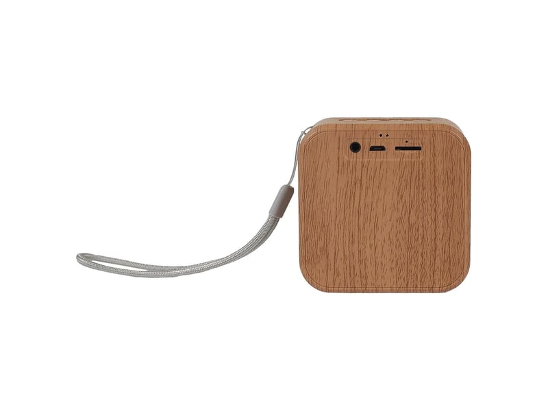  Enceinte sans fil 3w coloris gris et aspect bois avec dragonne - liena LIENA - Conforama B