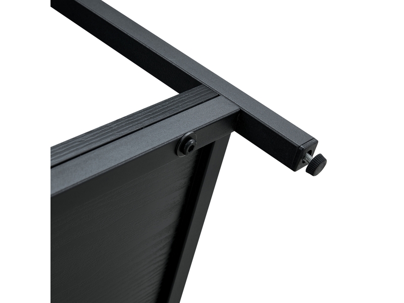  Table à manger rond 107×107×75 cm, mdf et métal, noir et noyer Fay Lum - Conforama W