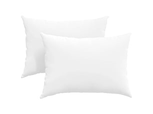 Lot de 2 coussins de canapé, coussins décoratifs tissu blanc 70 x 50 cm cf58769