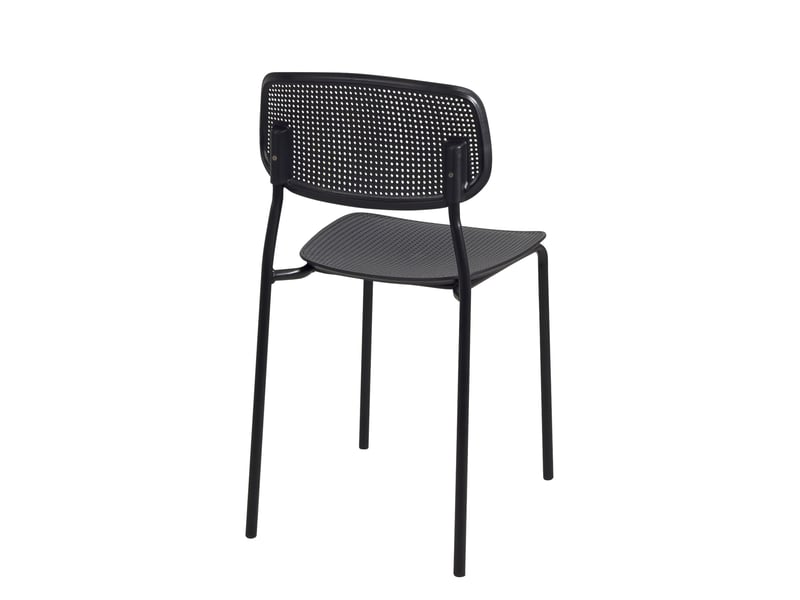  Lot de 4 chaises de cuisine empilables aza noires 482-AZA-NOIR - Conforama W
