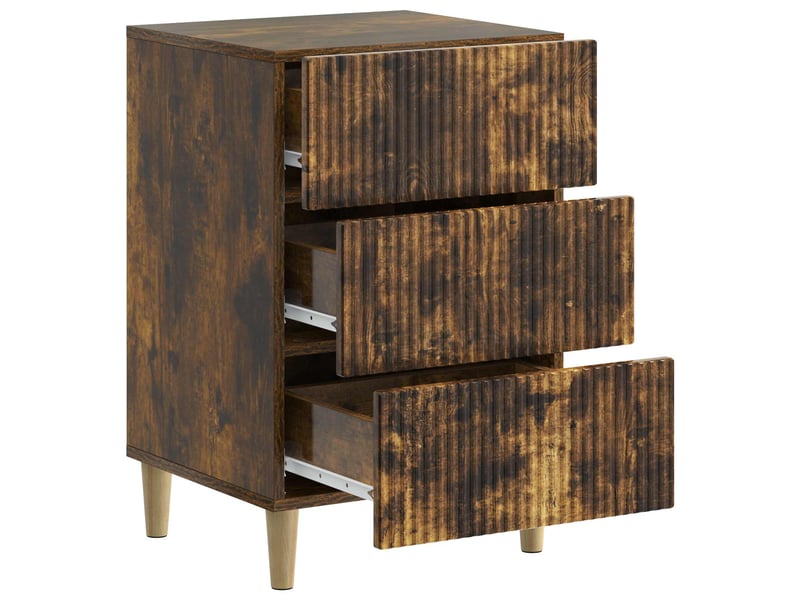 Table de chevet - cabinet de chevet - table de nuit chêne fumé 43 x 41 x 66,5 cm - Conforama C
