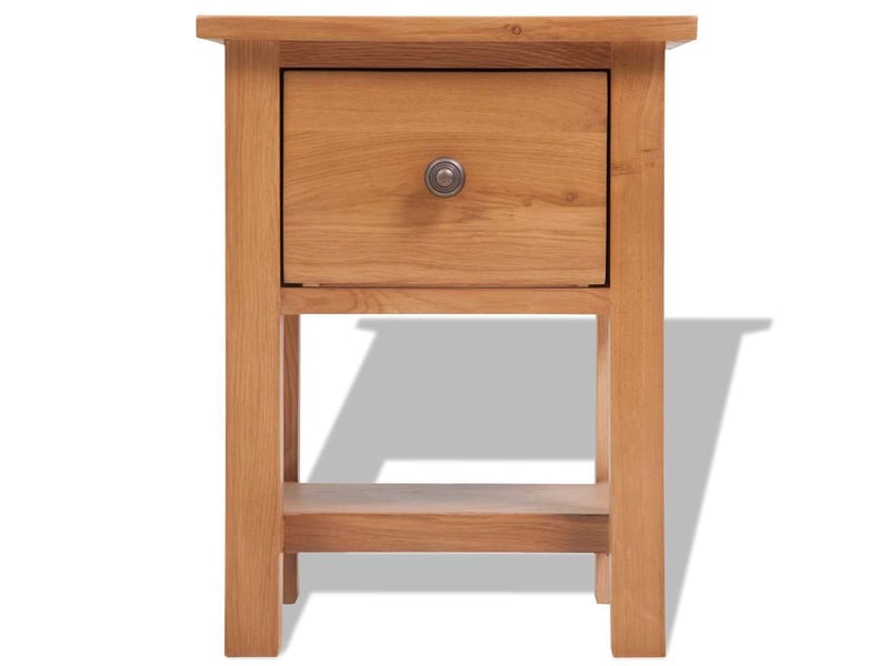 Vidaxl table de nuit 2 pcs bois chêne massif tiroir chevet 36x30x47 cm chambre  - Conforama D