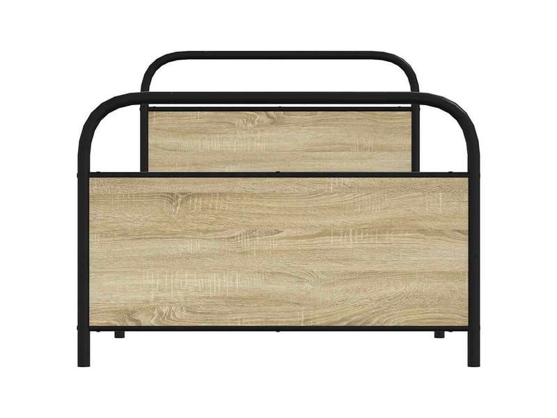  Lit simple- lit adulte -  cadre de lit sans matelas 100x200 cm chêne sonoma  - Conforama C