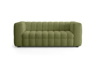 Canapé droit convertible HOMIFAB Cester 3 places Tissu vert