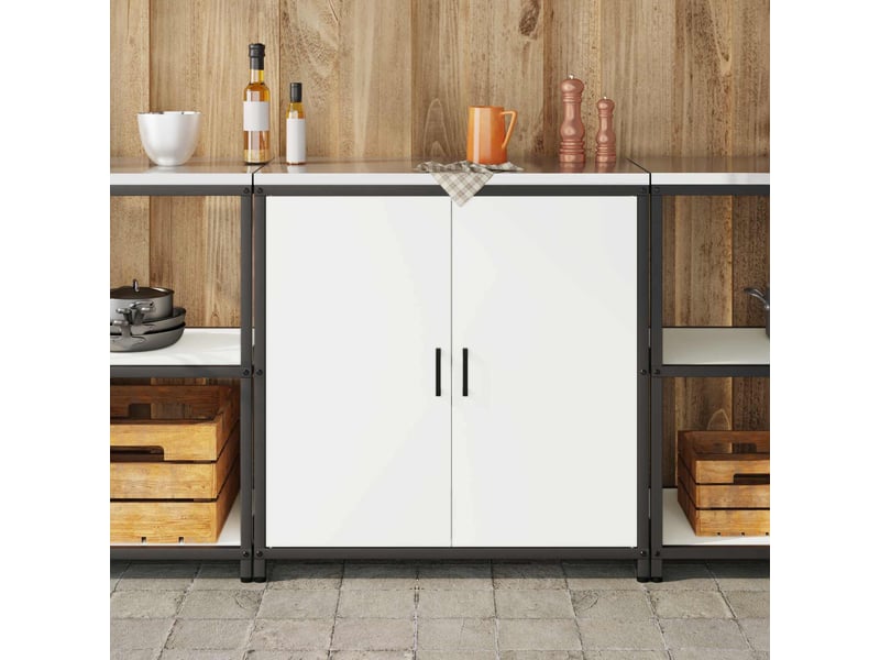 Meuble de rangement de cuisine hattem blanc 90x50x92cm - Conforama D
