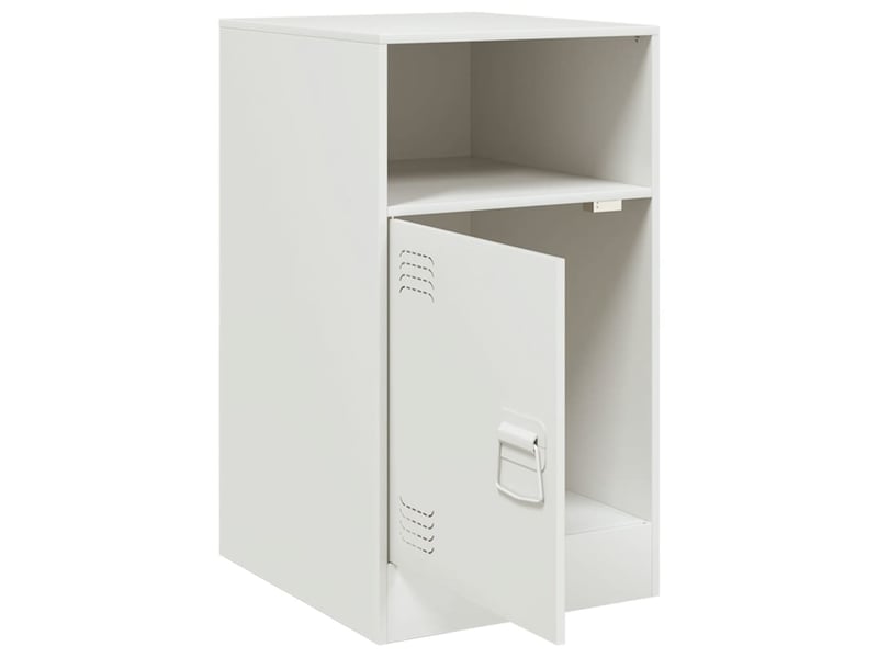 Lot de 2 tables de chevet - cabinet de chevet - table de nuit blanc 34,5x39x62 cm acier  - Conforama E